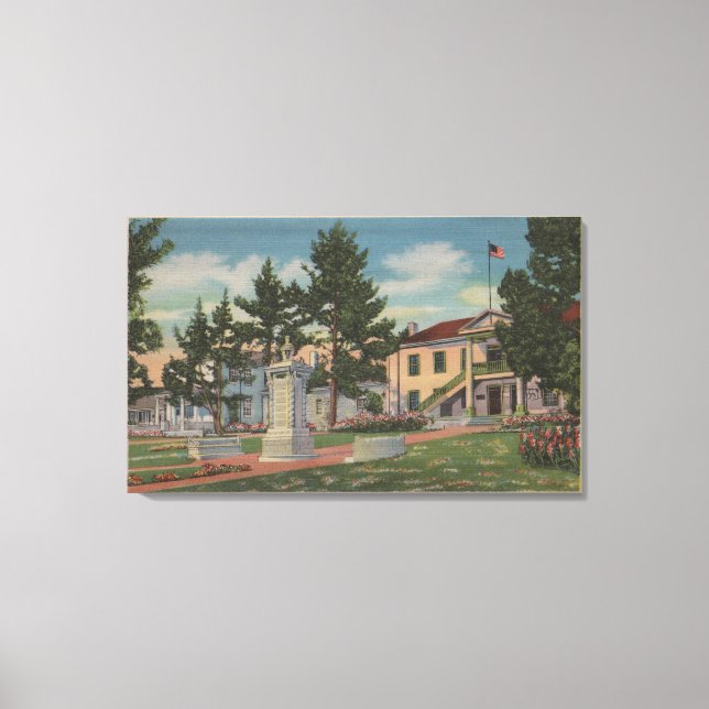 Lienzo Monterey, CA - Colton Hall View and Grounds (Anverso)