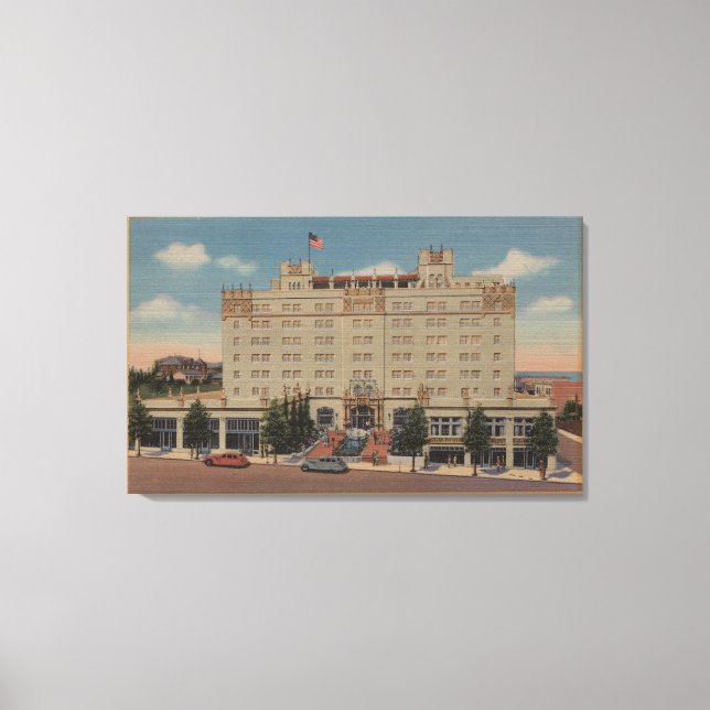 Lienzo Monterey, CA - Hotel San Carlos View (Anverso)