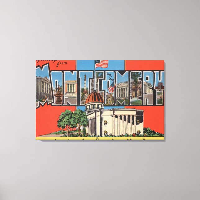 Lienzo Montgomery, Alabama (Capital Bldg) (Anverso)
