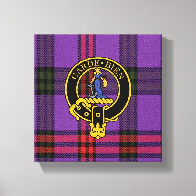 Lienzo Montgomery Escudo escocés y Tartan Canvas print (Anverso)