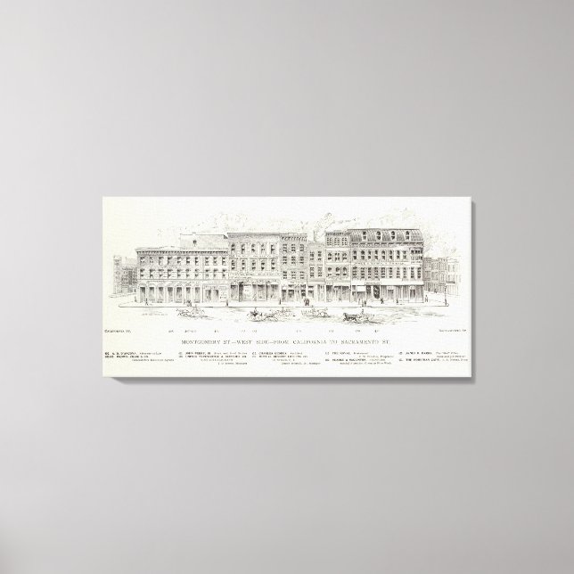 Lienzo Montgomery West side California y Sacramento (Anverso)