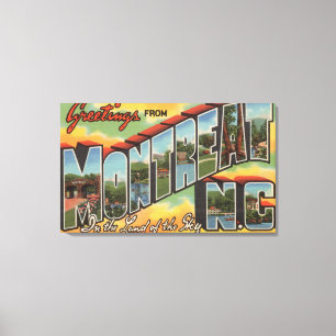 Lienzo Montré, Carolina del Norte - Escenas de letras gra