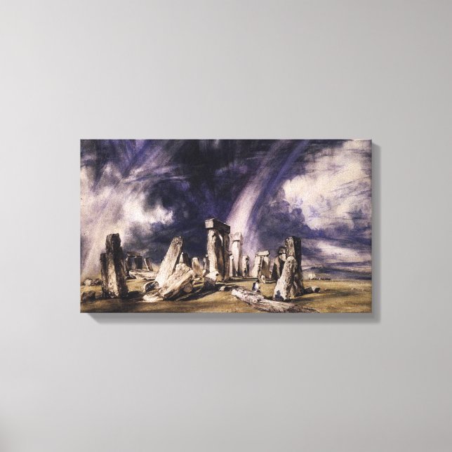 Lienzo Monumento a la Antigua Stonehenge (por John Consta (Anverso)
