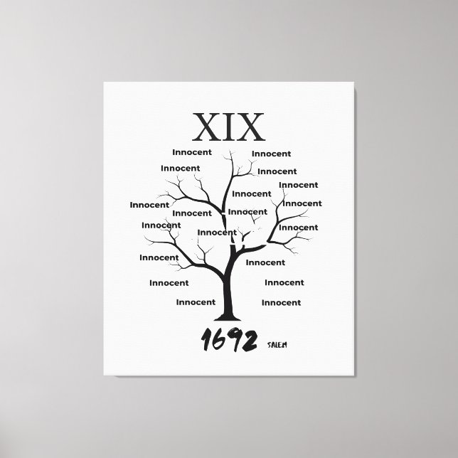 Lienzo Monumento a la Bruja de Salem (Anverso)