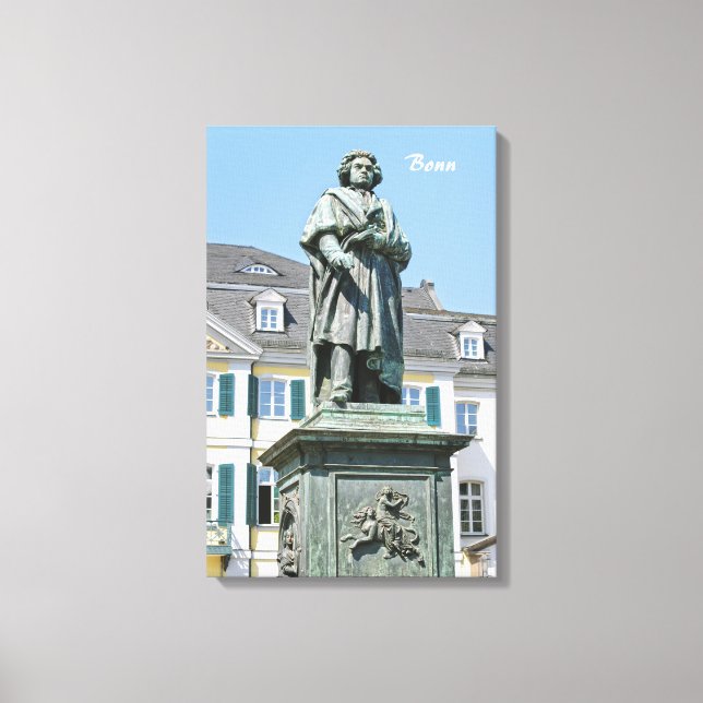 Lienzo Monumento a Ludwig van Beethoven en Bonn (Anverso)