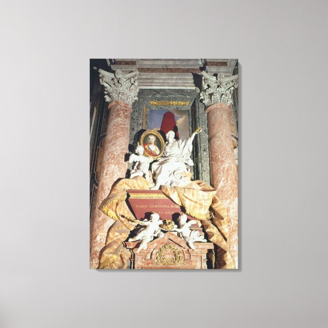 Lienzo Monumento a María Clementina Sobieska 1739 (Anverso)