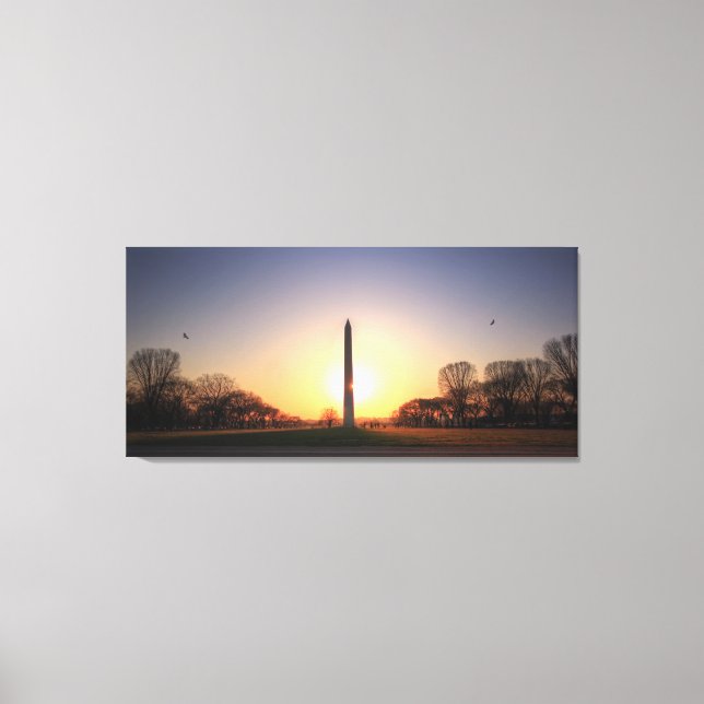 Lienzo Monumento a Washington al atardecer (Anverso)