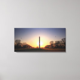 Lienzo Monumento a Washington al atardecer