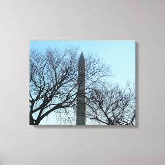 Lienzo Monumento a Washington en el paisaje invernal I