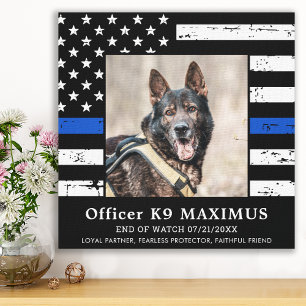 Lienzo Monumento conmemorativo de perros de la policía de