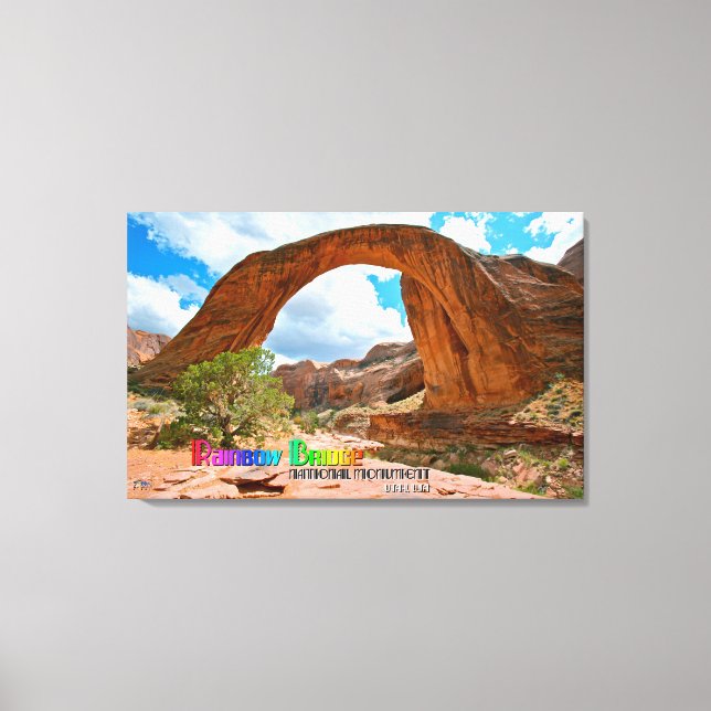 Lienzo Monumento Nat'l al puente arcoiris (Anverso)