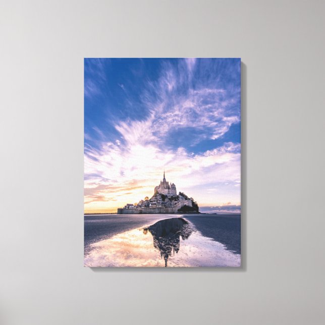 Lienzo Monuments | Mont Saint-Michel, Normandy France (Anverso)