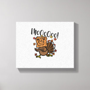 Lienzo Moo de Turquía soy un día de acción de gracias div