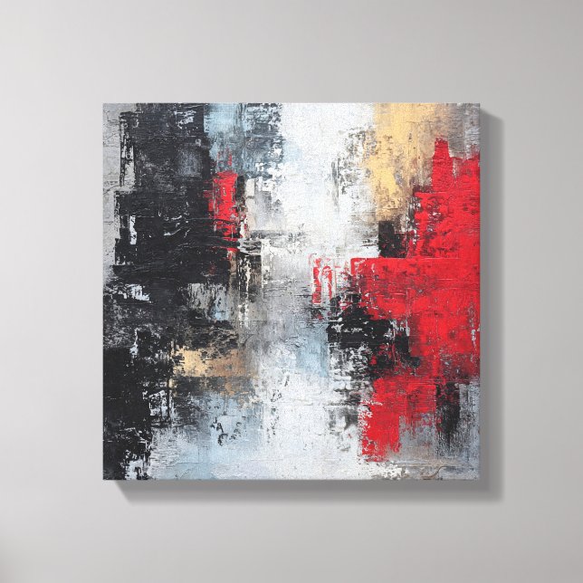 Lienzo Moody Deep Sea | Dramatic Expressionist Wave Canva (Anverso)