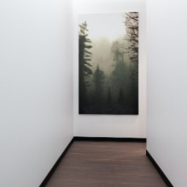 Lienzo Moody Foggy Treescape Painting paisajístico