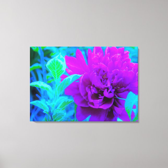 Lienzo Moody Purple Peony con el hermoso follaje de Weige (Anverso)