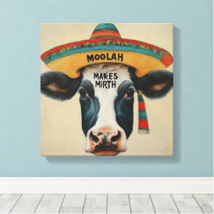 Lienzo moolah make mirth Hispanic AStretched Canvas Print