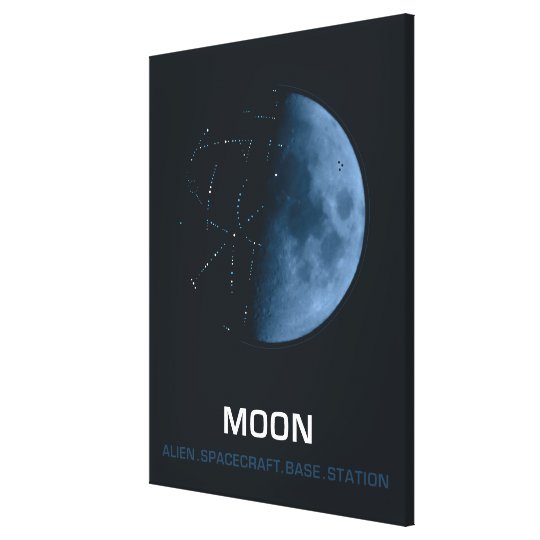 Lienzo MOON, Alien. Spacecraft. Base. Station