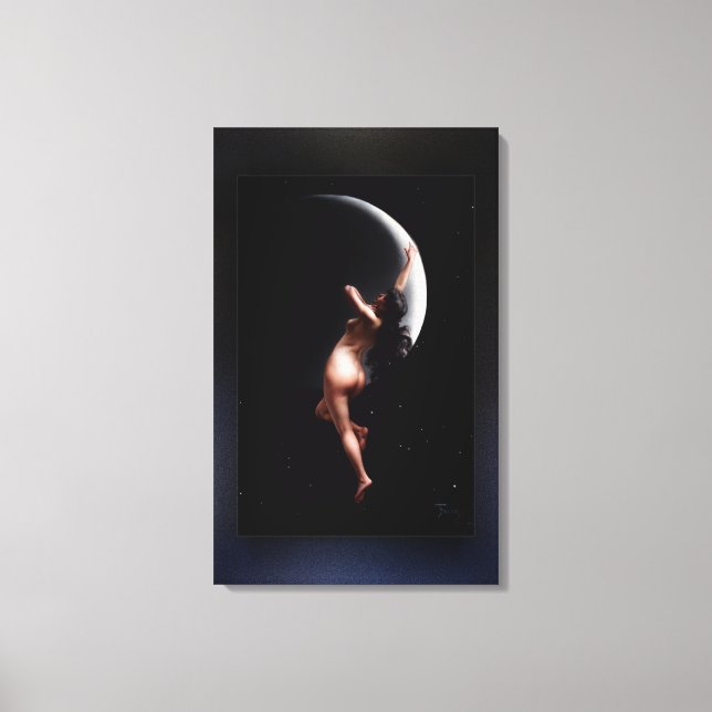 Lienzo Moon Nymph por Luis Ricardo Falero (Anverso)