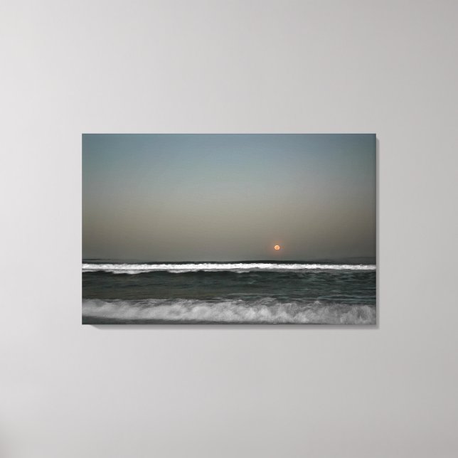 Lienzo Moon Over Waves (Anverso)
