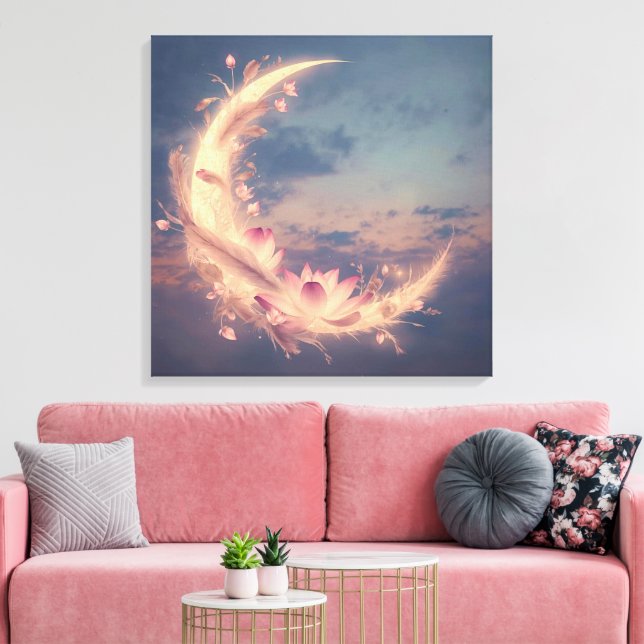 Lienzo Moon Whisper Mandala Boho Wall Art (Insitu (Sala de estar))