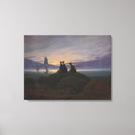 Lienzo Moonrise by the Sea (por Caspar David Friedrich)