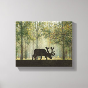 Lienzo Moose en el Ilustracion forestal