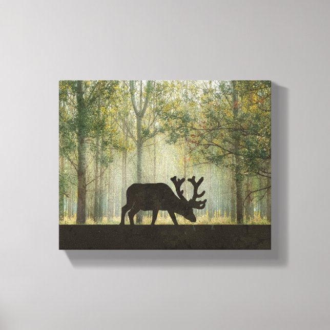 Lienzo Moose en el Ilustracion forestal (Anverso)