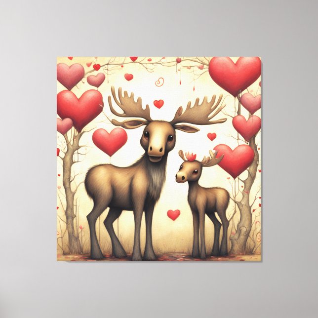 Lienzo Moose Love 2 (Anverso)