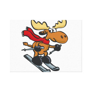 Lienzo Moose patina en invierno  elegir color de fondo