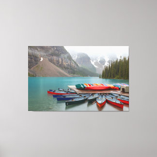Lienzo Moraine Lake Canoes