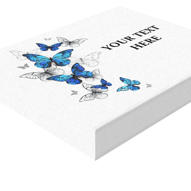 Impresión En Metal Morfo de las mariposas voladoras azules