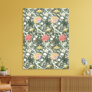 Lienzo Morris Cray Vintage Flor de Floral Diseño Verde