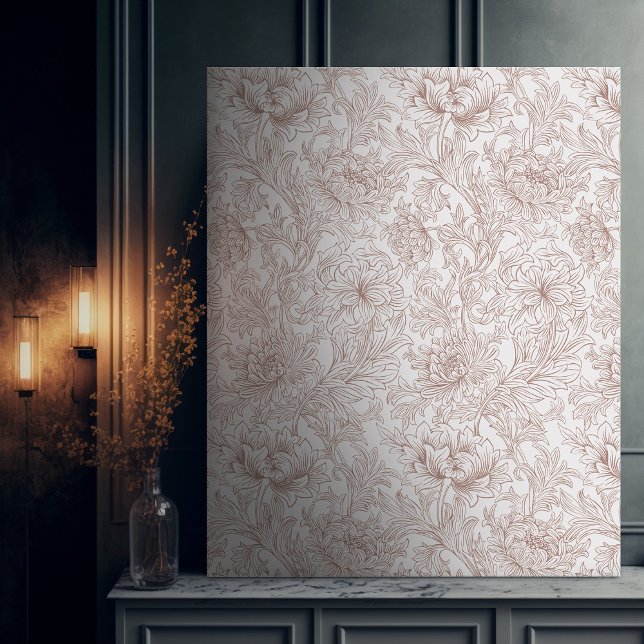 Lienzo Morris Dusty Rosa Chrysanthemum Victorian Pattern (Subido por el creador)