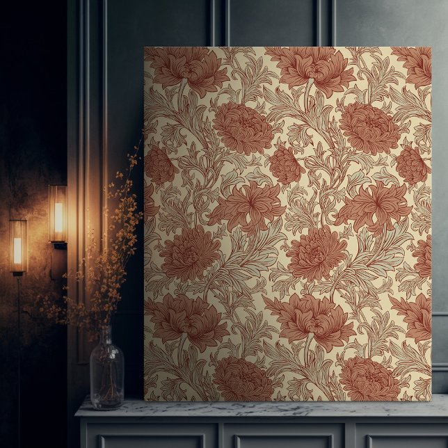 Lienzo Morris Naranja Chrysanthemum Victorian Pattern (Subido por el creador)