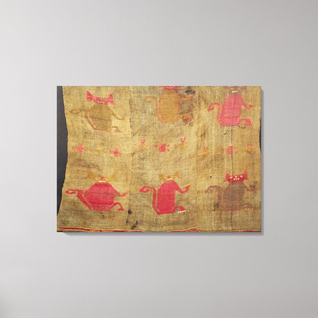 Lienzo mortaja peruana; brocha de algodón y vicuna (Anverso)