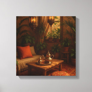 Lienzo Moruno boho estilizado