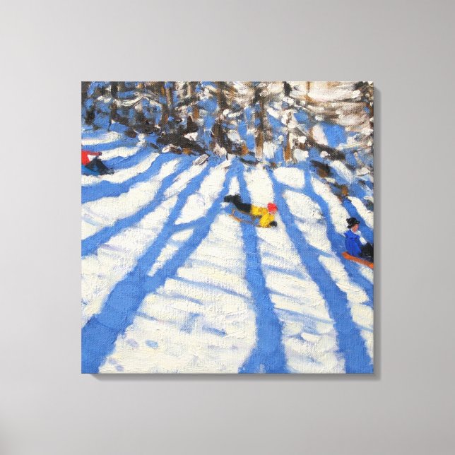 Lienzo Morzine con sombras de árbol (Anverso)