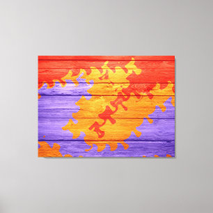 Lienzo Mosaic Abstract Pastel Wood