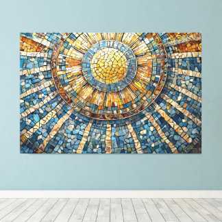 Lienzo mosaico celestial del sol 004