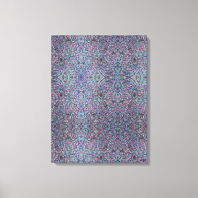 Lienzo Mosaico de Confeti Alegre en Lona Estirada (Anverso)