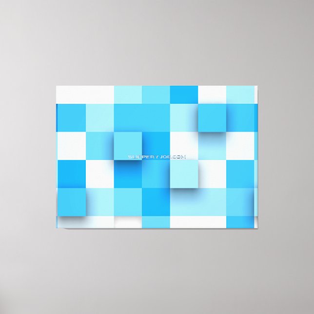 Lienzo mosaico de cuadros de SlipperyJoe moderno de tres- (Anverso)