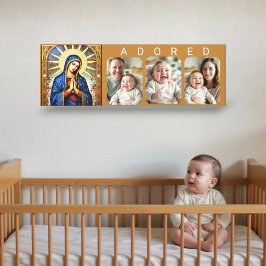 Lienzo Mosaico de la Madonna - Foto de bebé ADORADO