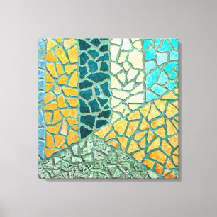 Lienzo Mosaico de piedra de pintura acuarela + tus ideas