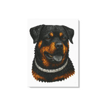 Mosaico de Piedras Preciosas Retrato de Rottweiler
