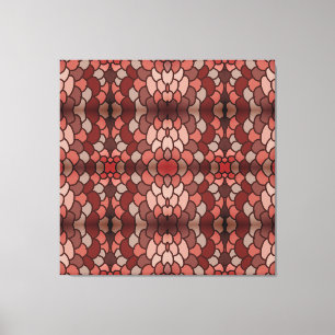 Lienzo Mosaico de Terracota Marrón Rojo