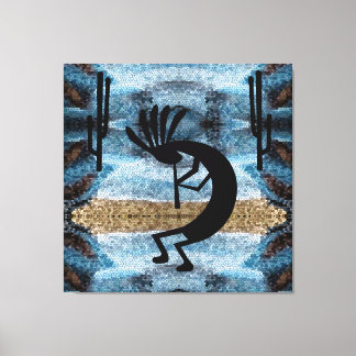 Lienzo Mosaico del desierto del suroeste de Kokopelli 40