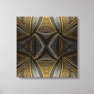 Lienzo Mosaico Dorado de Lujo – Pared de Metal con Baldos