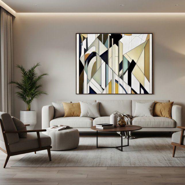 Lienzo Mosaico Geométrico Art Déco Acrílico (Subido por el creador)