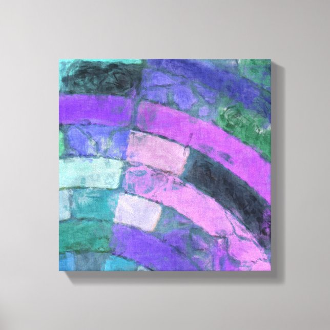 Lienzo Mosaico púrpura (Anverso)